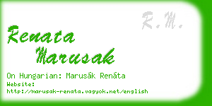 renata marusak business card